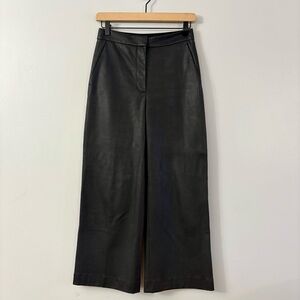 Rebecca Taylor Vegan Leather Wide Leg Pants